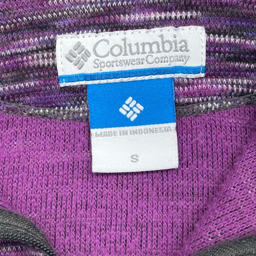 Columbia Sportswear AL6109 Womens Small Purple Multicolor Full Zip Fleece Jacket - Picture 3 of 12